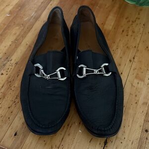 Marco Moretti Black Loafers Silver bit Detailing 9 SOFT LEATHER driving loafers
